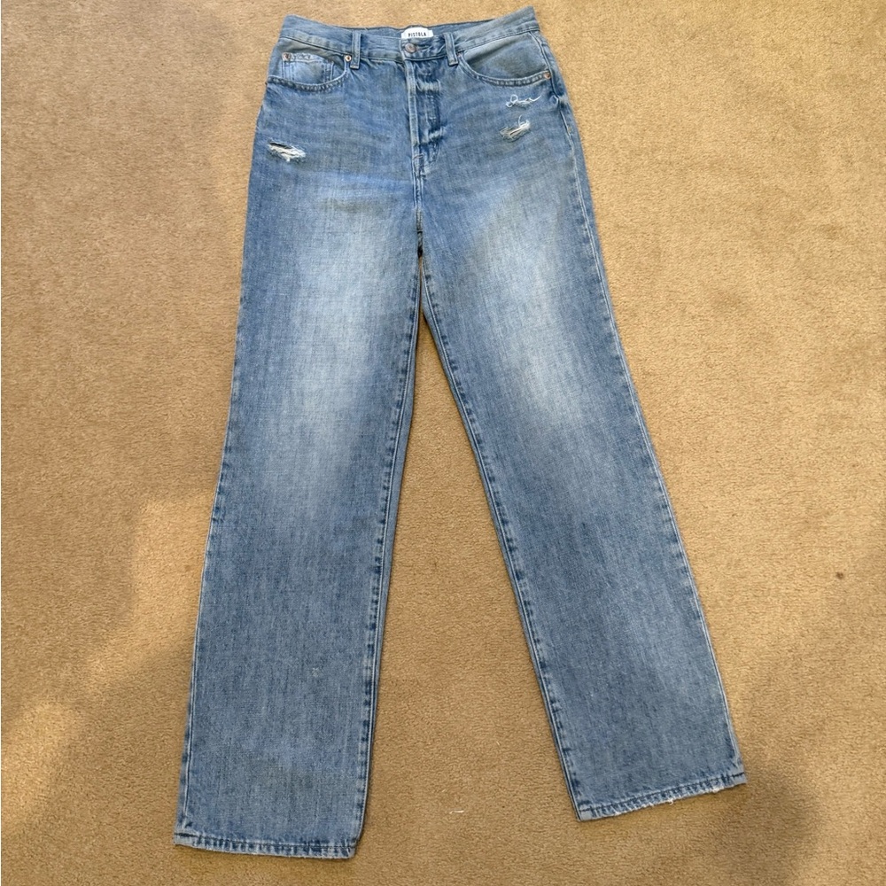 Pistola Light Blue Straight Leg Jeans